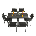 wood outdoor dining chairs table restaurant set